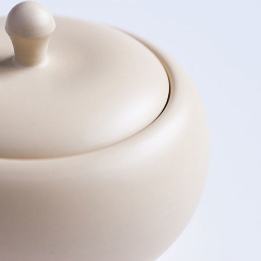 White Tokoname Tea Pot Detail